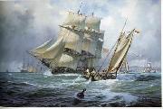 unknow artist Seascape, boats, ships and warships.101 oil painting reproduction